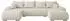 Mirjan24 Ubo U Cord Wohnlandschaft U-Form mit Schlaffunktion und Bettkasten, creme