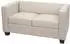 MCW Lille-S-K-2 2-Sitzer Sofa Kunstleder, creme (Lille-S-K-2)