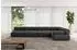ALTDECOR Mende-L3 Ecksofa L-Form, Velours, schwarz, 380x190cm (800001554949)