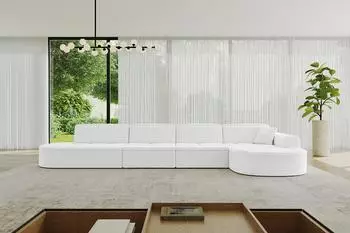 ALTDECOR TARO-L3 Ecksofa L-Form, wei&szlig;, 413x171cm (800001356834)