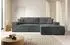Selsey Farese New Ecksofa mit Schlaffunktion, Bettkasten, Cordstoff, grau, rechts (267x167cm)