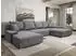 Lookway Lavio U Ecksofa mit Schlaffunktion und Bettkasten, grau, Textil (800000990722)