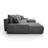 Lookway Lavio U Ecksofa mit Schlaffunktion und Bettkasten, grau, Textil (800000990722)