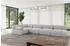 ALTDECOR Mende-L3 Ecksofa L-Form, Bouclé, hellgrau, 380x190cm (800001554967)