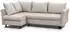 Beautysofa Neron Ecksofa mit Schlaffunktion, 2 Bettkästen, L-Form links, cappuccino, Wenge-Füße (Gemma 06)