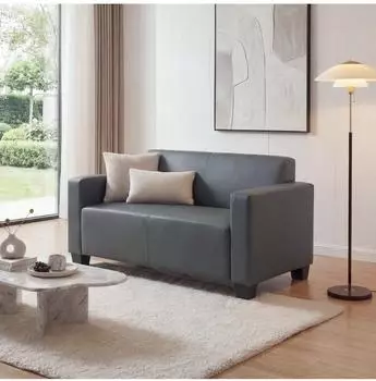 MCW Moncalieri 2-Sitzer Sofa Kunstleder dunkelgrau