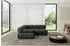 ALTDECOR Mende-L1 Ecksofa L-Form, Velours, schwarz, 190x190x70cm (800001555018)
