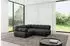 ALTDECOR Mende-L1 Ecksofa L-Form, Velours, schwarz, 190x190x70cm (800001555018)