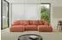 ALTDECOR ONESK-U-v1 Wohnlandschaft U-Form mit Schlaffunktion & Bettkasten, Apricot Velours (800001146946)