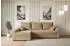ALTDECOR Alesia-L Ecksofa mit Schlaffunktion und Bettkasten, Velours, beige, 231x140x90cm (800001201439)