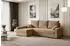 ALTDECOR Alesia-L Ecksofa mit Schlaffunktion und Bettkasten, Velours, beige, 231x140x90cm (800001201439)