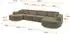 ALTDECOR MARI-U2-v1 Wohnlandschaft U-Form, Velours, dunkelbraun, 388x171x83cm (800001616900)