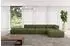 ALTDECOR Kerru-L2 Ecksofa L-Form Bouclé grün 380x190cm