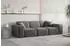 Fun Möbel CELES PREMIUM Sofa 3-Sitzer, Opera Velvet, dunkelgrau