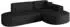 ALTDECOR MARI-L1 Ecksofa L-Form Velours schwarz 243x171cm (800001324776)