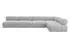 ALTDECOR Samaro-L3 Ecksofa L-Form, 6-Sitzer, 380x190cm, grau (800001348755)