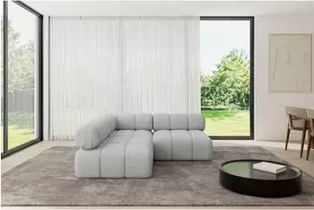ALTDECOR Samaro-L1 Ecksofa L-Form, hellgrau, 190x190x70cm (800001609440)