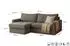 Fun Möbel BENDIK Ecksofa mit Schlaffunktion, Stoff Faro, creme, Ottomane rechts