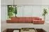 ALTDECOR IREA-L3-v4 Ecksofa L-Form Ottomane rechts, apricot, Velvet, 412x165cm (800001202028)