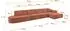 ALTDECOR IREA-L3-v4 Ecksofa L-Form Ottomane rechts, apricot, Velvet, 412x165cm (800001202028)