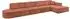 ALTDECOR IREA-L3-v4 Ecksofa L-Form Ottomane rechts, apricot, Velvet, 412x165cm (800001202028)