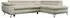 MKS Meble Peter L Ecksofa L-Form mit Schlaffunktion und Bettkasten, beige Velvet (Peter L)
