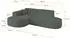 ALTDECOR MARI-L1 Ecksofa L-Form, grün, 243x171x79,5cm