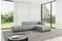 ALTDECOR Zuvon-L1 modulares Ecksofa L-Form, Velours, hellgrau, 296x177cm (800001228636)