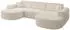 ALTDECOR MARI-U1 Wohnlandschaft U-Form, beige, 303x171x79cm