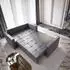 Masseno Lireno L-S Ecksofa mit Schlaffunktion und Bettkasten, hellgrau, L-Form, 220x153cm (PAROS 05)