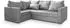 Masseno Lireno L-S Ecksofa mit Schlaffunktion und Bettkasten, hellgrau, L-Form, 220x153cm (PAROS 05)