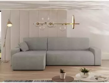 Mirjan24 Piano L Ecksofa mit Bettkasten und Schlaffunktion, Wellenfeder, L-Form (Lima 50)