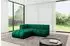 ALTDECOR Darnel-L1 Ecksofa L-Form Velours dunkelgrün 205x177x70cm (800001228609)