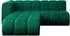 ALTDECOR Darnel-L1 Ecksofa L-Form Velours dunkelgrün 205x177x70cm (800001228609)