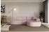 ALTDECOR MARI-L1 Ecksofa L-Form, rosa, Ottomane rechts, 243x171x79,5cm