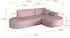 ALTDECOR MARI-L1 Ecksofa L-Form, rosa, Ottomane rechts, 243x171x79,5cm
