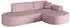 ALTDECOR MARI-L1 Ecksofa L-Form, rosa, Ottomane rechts, 243x171x79,5cm