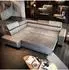 Masseno Nola L-S Ecksofa mit Schlaffunktion, Velours, gelb, L-Form, 253x190cm