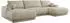 MKS Meble Rina U Wohnlandschaft U-Form, Velvet, beige, Schlaffunktion (800001599685)