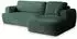 Masseno SENTI P R-S Ecksofa L-Form mit Schlaffunktion, grün, Kordstoff (SENTI P R-S POSO 14)