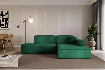 ALTDECOR IREA-L1-v4 Ecksofa L-Form smaragdgr&uuml;n Velvet 232x165cm (800001202087)