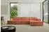 ALTDECOR IREA-L2-v4 Ecksofa L-Form apricot, Velvet, 327x165cm (800001202372)