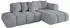 ALTDECOR CLOUD-L-v1 Ecksofa mit Schlaffunktion und Bettkasten, Velours, hellgrau, L-Form (800001146569)