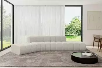 ALTDECOR Solven-L1 Ecksofa L-Form, Cord, cremewei&szlig;, 380x174cm (800001554837)