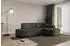 ALTDECOR MARI-L1v3 Ecksofa L-Form Velours, schwarz, 243x171x83cm (MARI-L1-v3)