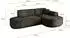 ALTDECOR MARI-L1v3 Ecksofa L-Form Velours, schwarz, 243x171x83cm (MARI-L1-v3)