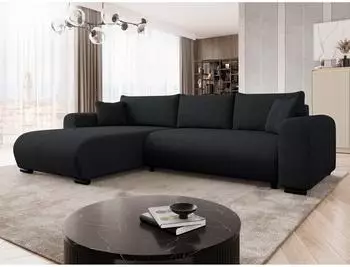 Mirjan24 Merkos Ecksofa Cord, L-Form, Schlaffunktion und Bettkasten