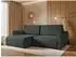 Mirjan24 Goya Slim Ecksofa L-Form mit Schlaffunktion und Bettkasten, 234x140cm (Cruz 97)