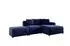 Fun Möbel MEGAN XS Ecksofa Stoff Salvador, dunkelblau, mit Hocker (800000847232)