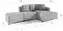 Fun Möbel MEGAN XS Ecksofa Stoff Salvador, dunkelblau, mit Hocker (800000847232)